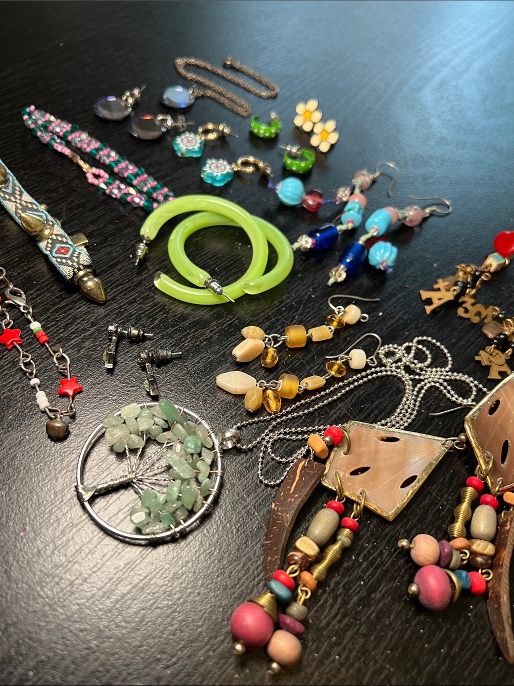 Vintage to Modern Estate Jewelry Lot Earrings Necklaces Bracelets